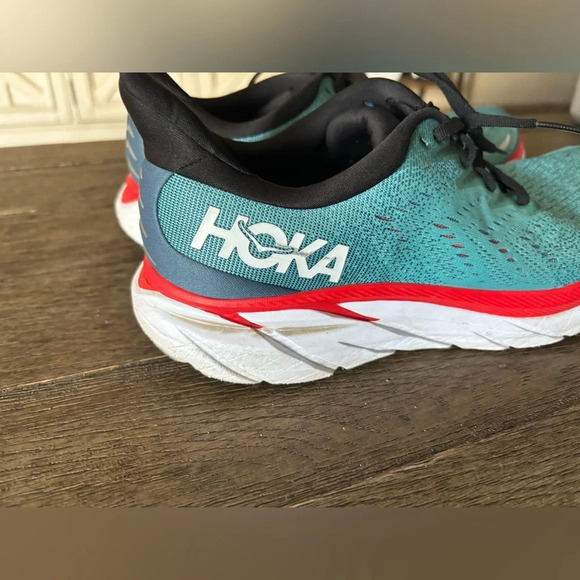 Size 10.5 - Hoka One One Clifton 8 Real Teal - Picture 3 of 7